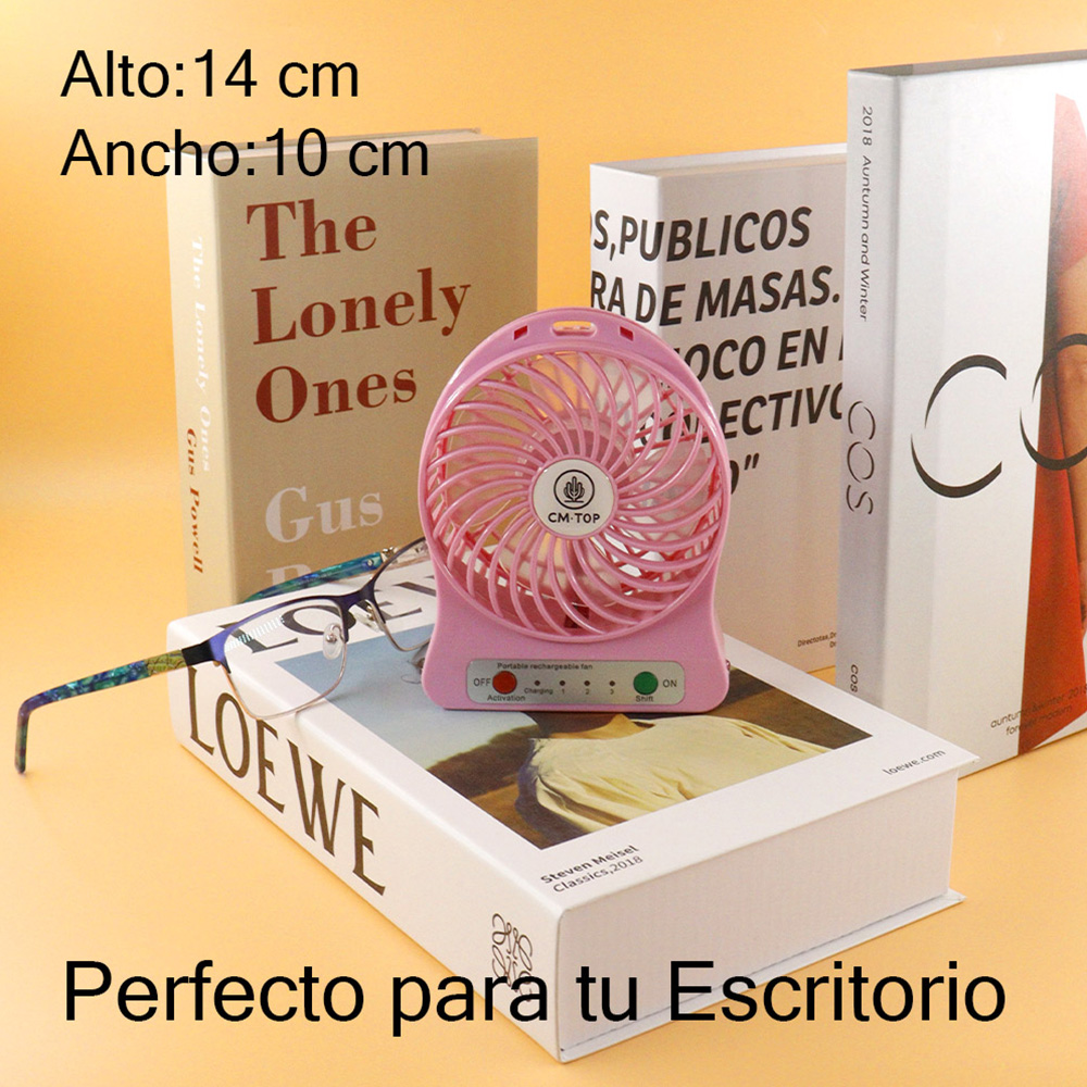 Foto 4 pulgar | Mini Ventilador De Mano Rosa