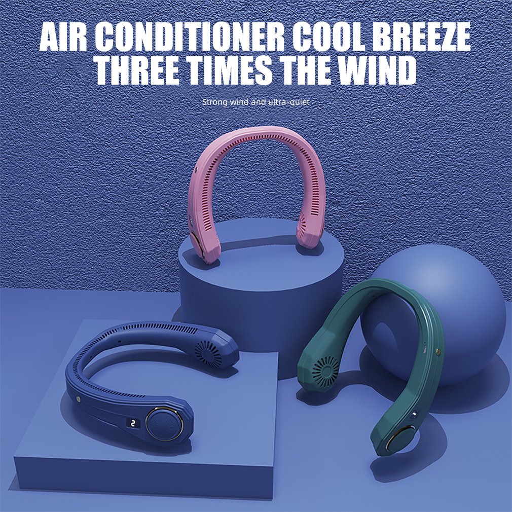 Foto 2 | Ventilador De Cuello Portátil F22 Mini Sin Luz Con Pantalla Usb R - Venta Internacional.