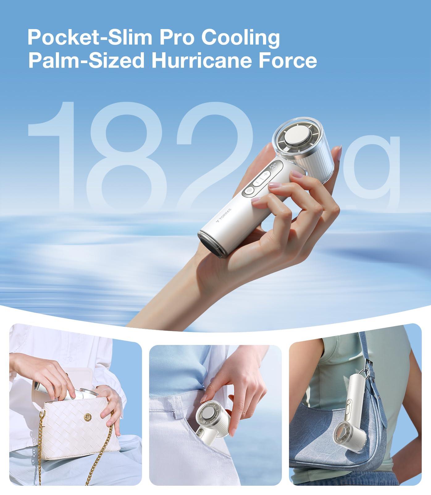 Foto 6 pulgar | Ventilador Portátil Torras Coolify Iva Con Enfriador De Hielo 5000mah Ivory - Venta Internacional.