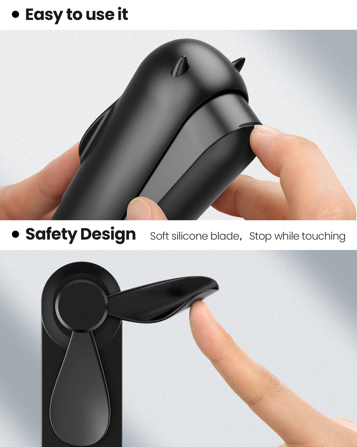 Foto 6 pulgar | Ventilador Portátil Gaiatop, Recargable Por Usb, 2000 Mah, Negro - Venta Internacional.