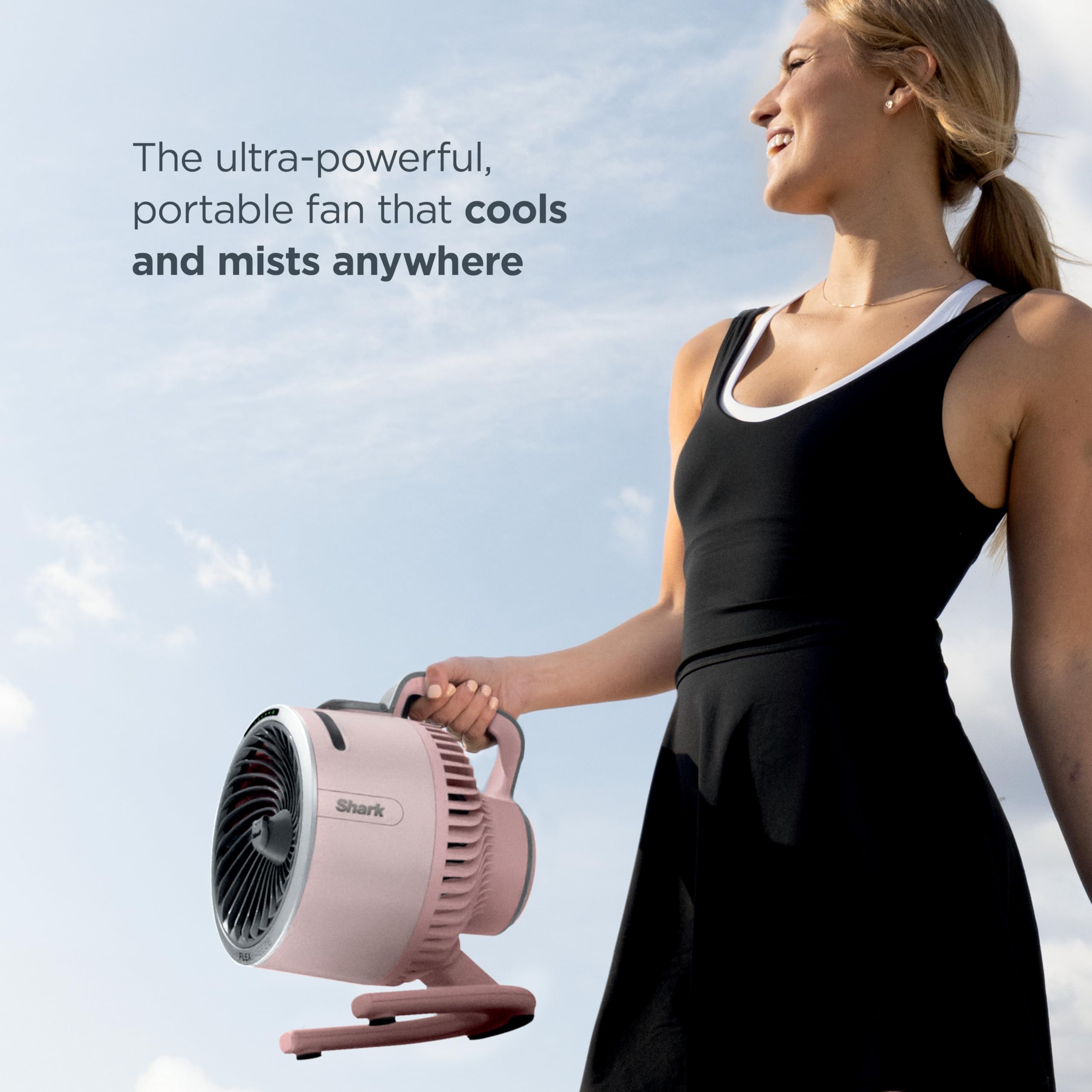 Foto 8 pulgar | Ventilador Portátil Shark Flexbreeze Hydrogo Con Bolsa De Viaje, Color Blanco - Venta Internacional.