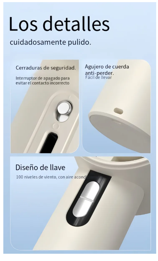 Foto 6 pulgar | Portátil Mini Ventilador Portail Gran Capacidad De Carga