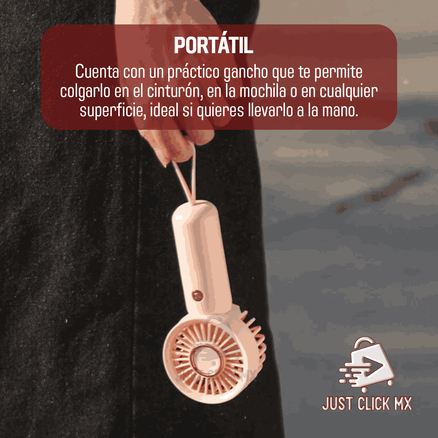 Foto 6 pulgar | Mini Ventilador De Mano Portátil Recargable Amarillo