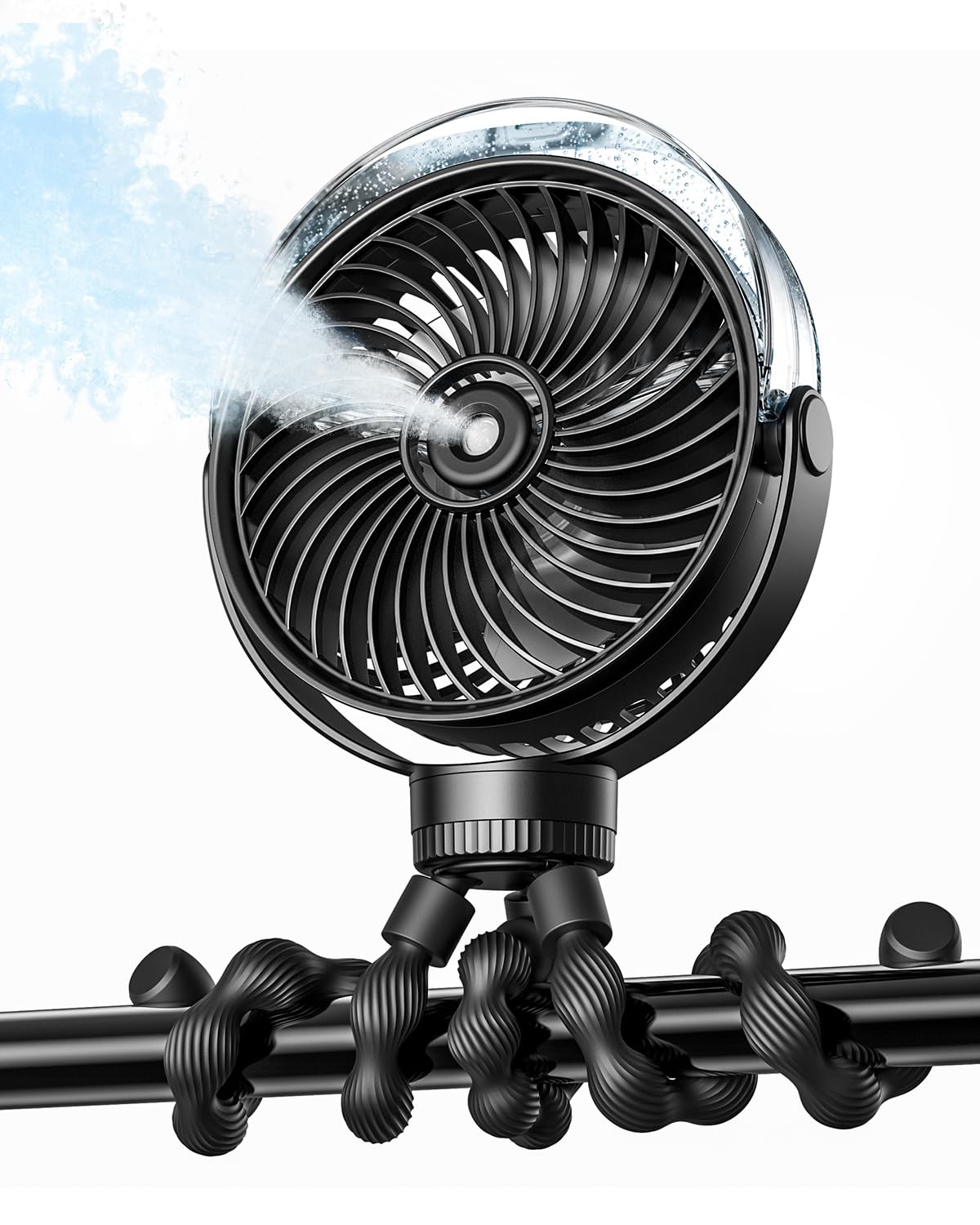Foto 1 | Ventilador Nebulizador Portátil Sweetfull Para Silla De Paseo Con Refrigeración Por Rociador, Color Negro - Ve