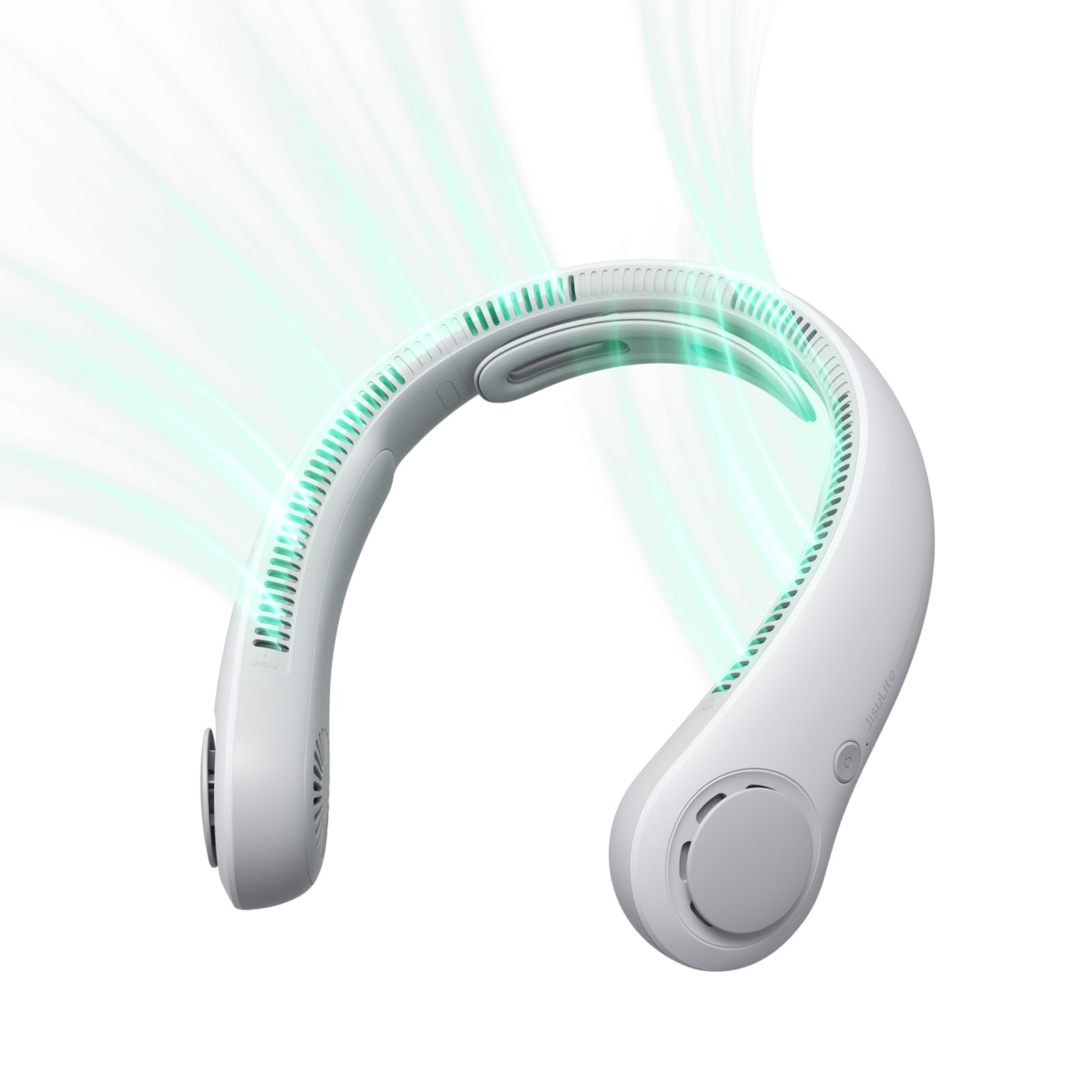Ventilador De Cuello Jisulife Portátil Mejorado, 5 Velocidades, 3900 Mah, Recargable - Venta Internacional.