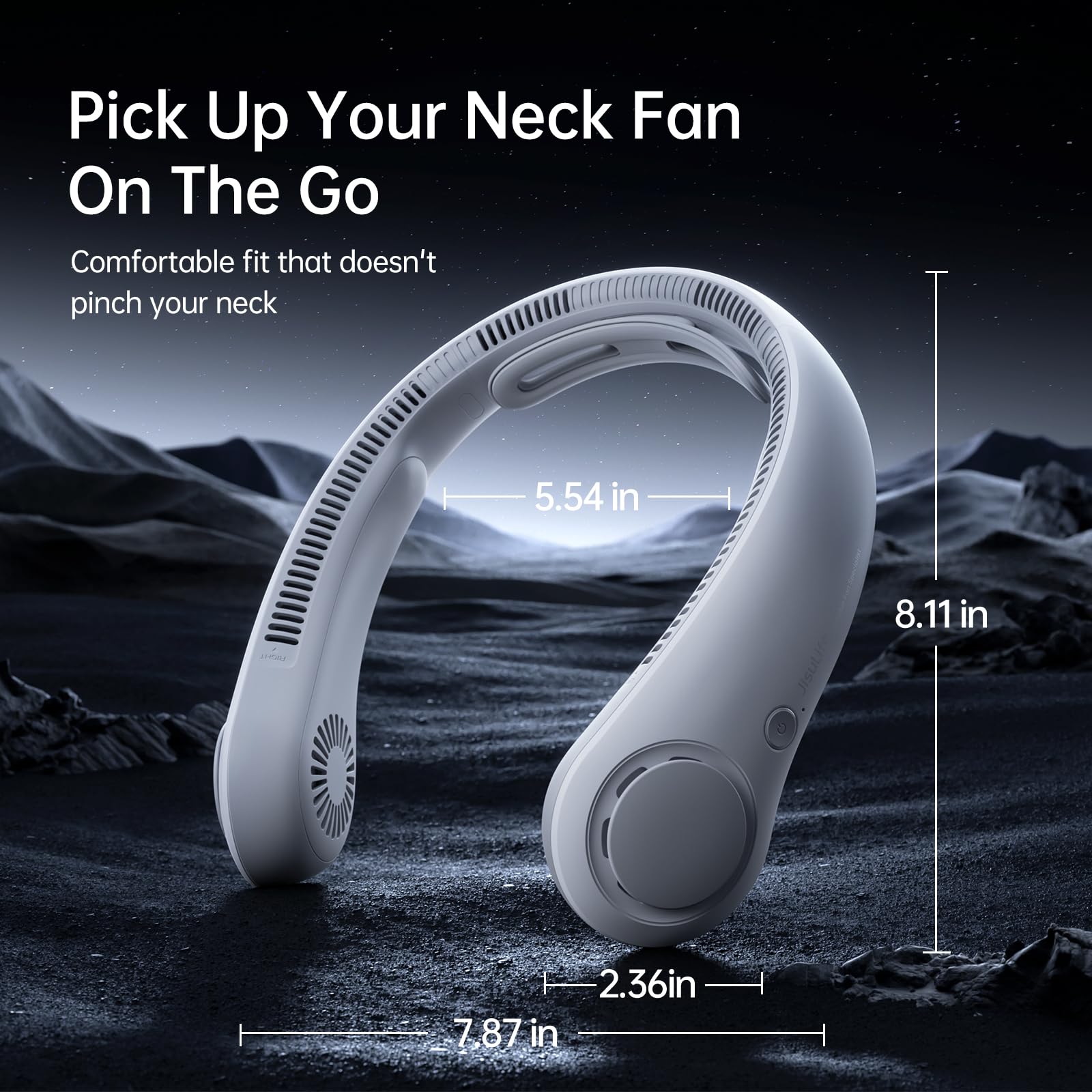 Foto 6 pulgar | Ventilador De Cuello Jisulife Portátil Mejorado, 5 Velocidades, 3900 Mah, Recargable - Venta Internacional.