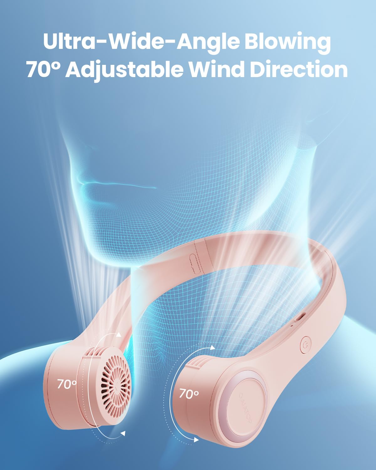 Foto 4 pulgar | Ventilador De Cuello Portátil Gaiatop 4000 Mah Recargable Rosa - Venta Internacional.