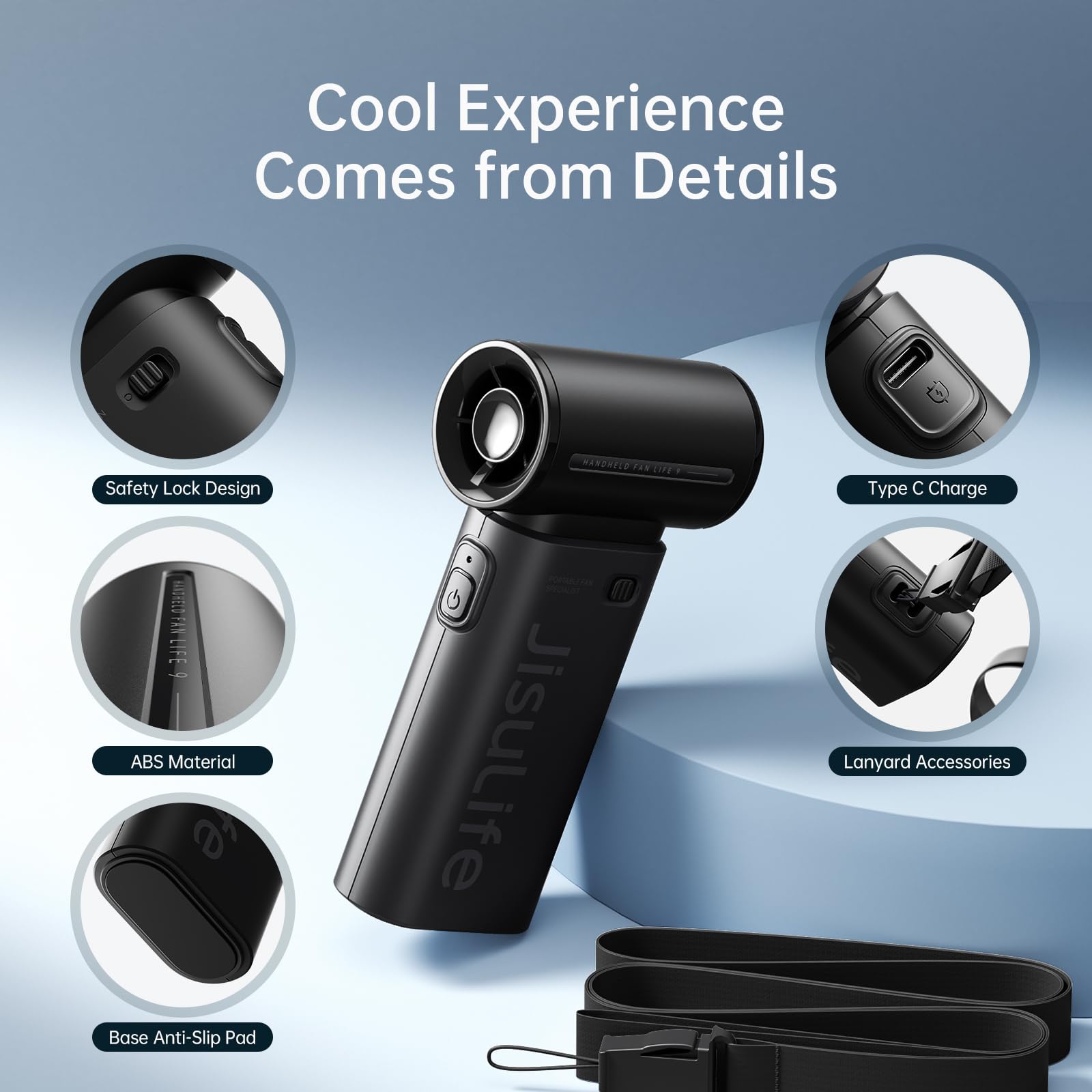 Foto 6 pulgar | Ventilador De Mano Jisulife Life9 Turbo 5000 Mah Recargable Por Usb - Venta Internacional.
