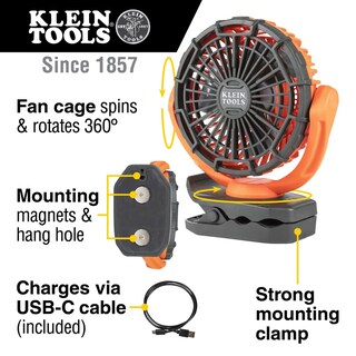 Foto 2 | Ventilador Klein Tools Pjsfm1 Inalámbrico Recargable Con Usb-c - Venta Internacional.