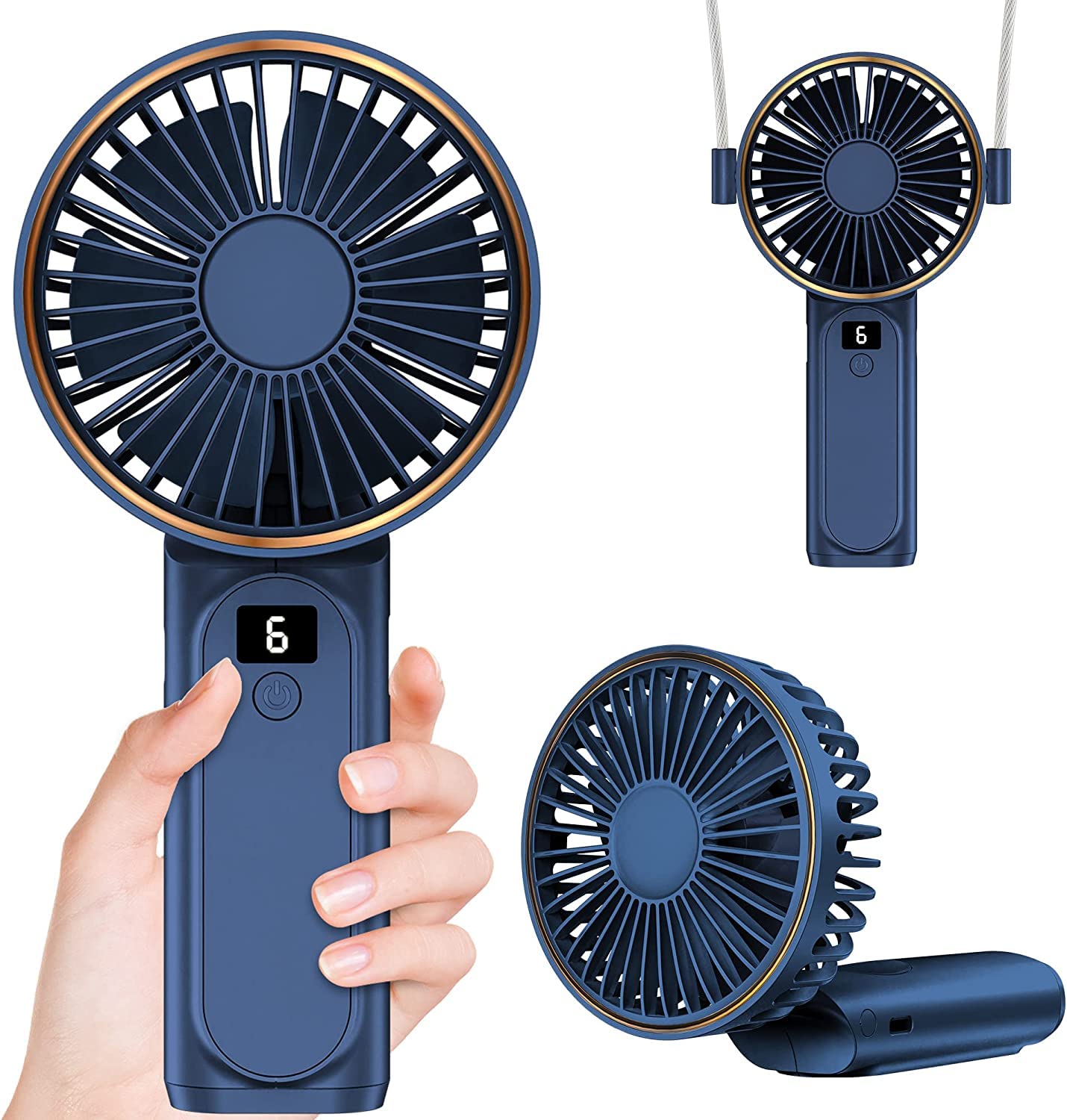 Foto 2 pulgar | Ventilador Portátil Peiyuu De 4000 Mah, Recargable, 6 Velocidades - Venta Internacional.