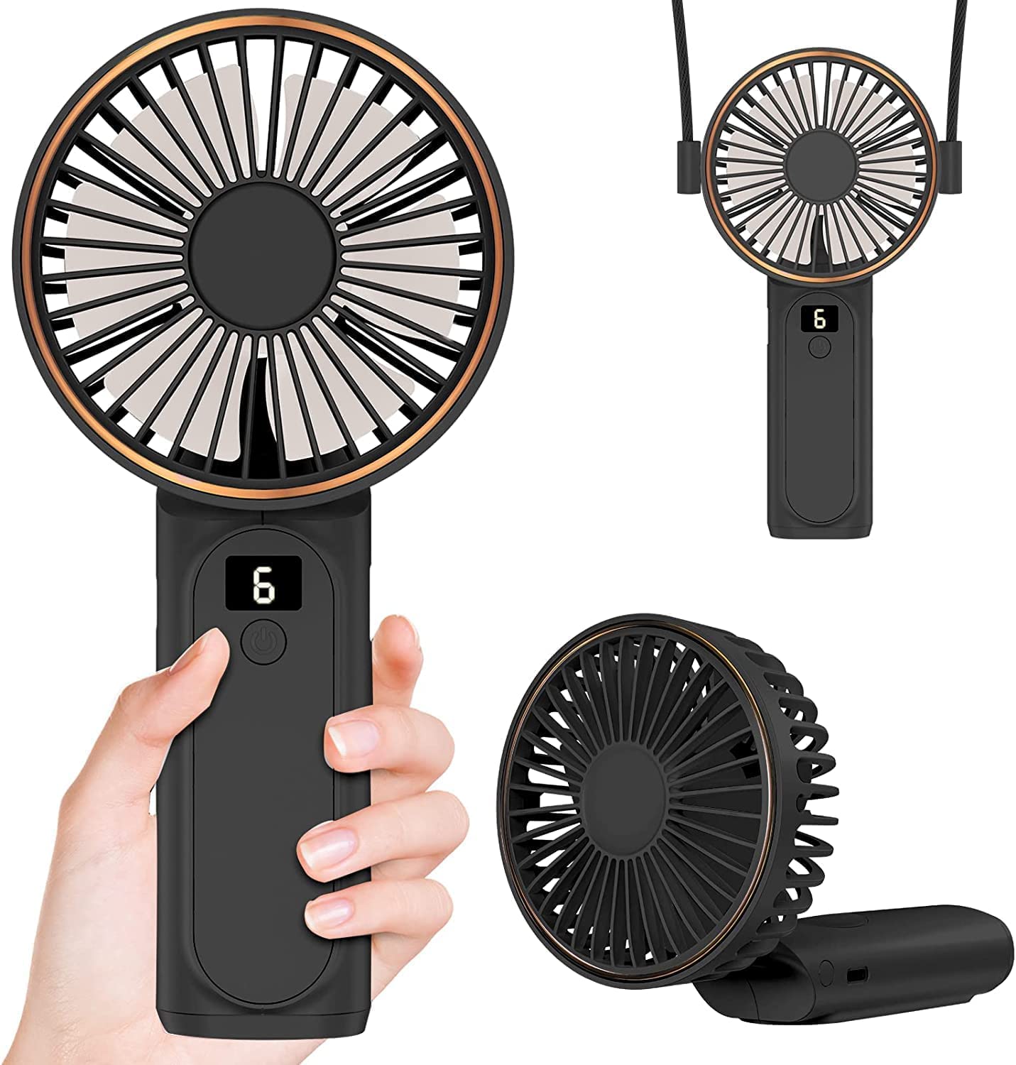 Foto 2 pulgar | Ventilador Portátil Peiyuu De 4000 Mah, Recargable, 6 Velocidades - Venta Internacional.