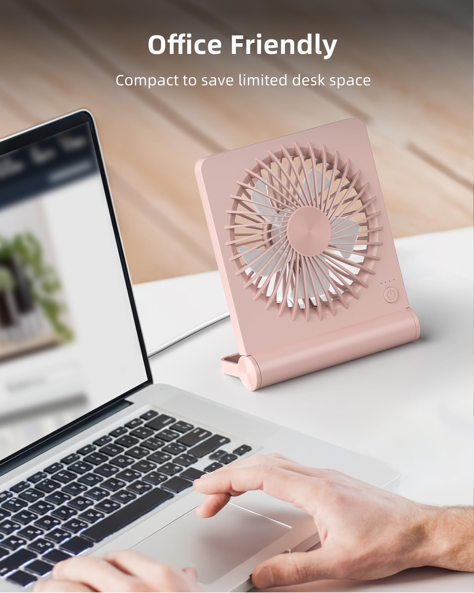 Foto 2 | Ventilador Usb Koonie Strong Wind, Ultrasilencioso, Pequeño Escritorio Rosa - Venta Internacional.