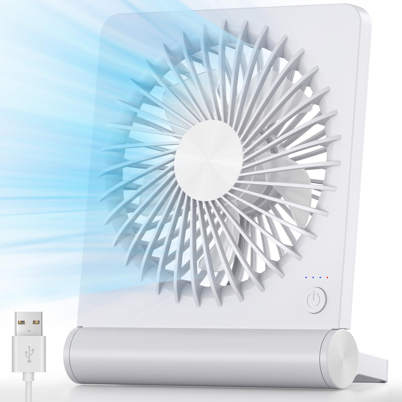 Foto 1 | Ventilador Usb Koonie Strong Wind, Ultrasilencioso, Pequeño Escritorio Blanco - Venta Internacional.