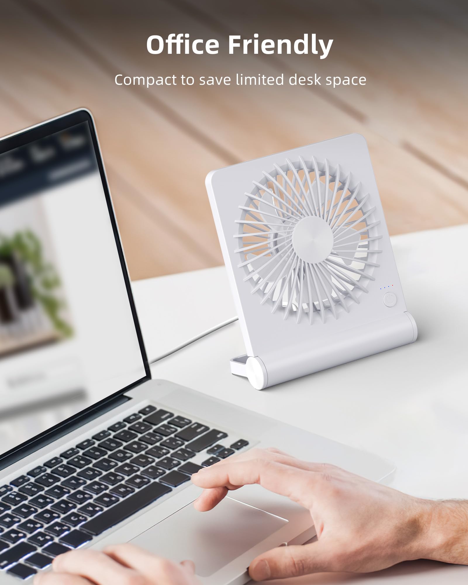 Foto 2 | Ventilador Usb Koonie Strong Wind, Ultrasilencioso, Pequeño Escritorio Blanco - Venta Internacional.