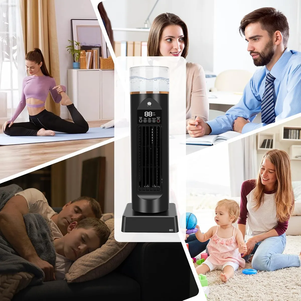 Foto 4 pulgar | Ventilador Sin Aspas 6 Velocidades Humidificador Eo Safe Imports Esi-19914 Negro