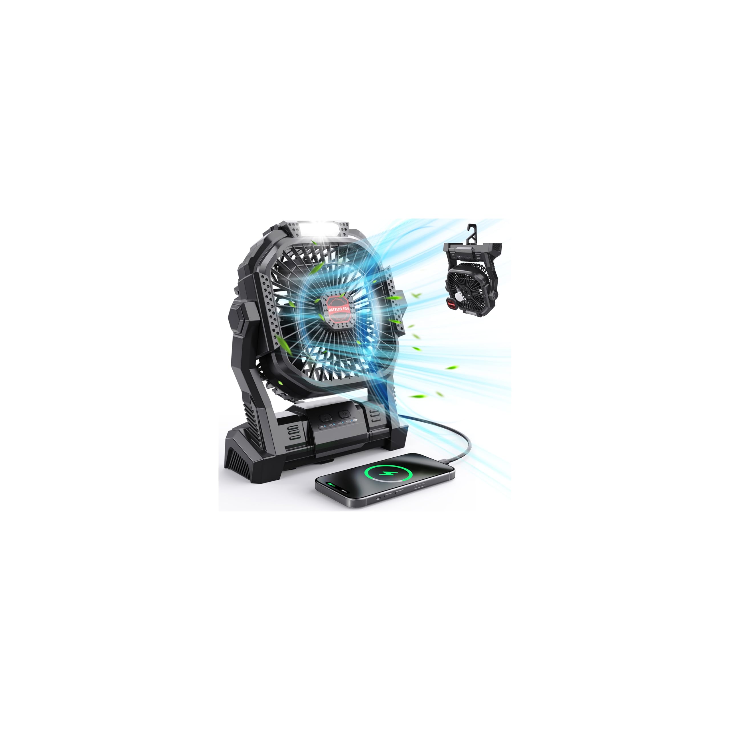 Foto 1 | Ventilador Portátil Con Pilas Gamfeiny De 20000 Mah Con Linterna Led - Venta Internacional.