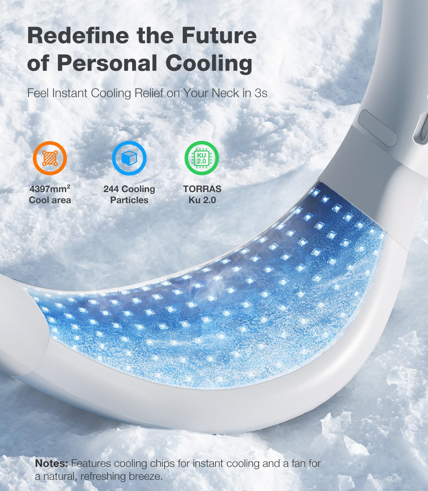 Foto 4 pulgar | Ventilador De Cuello Torras Coolify Air 2025 Mejorado  Recargable  Color Marfil - Venta Internacional.