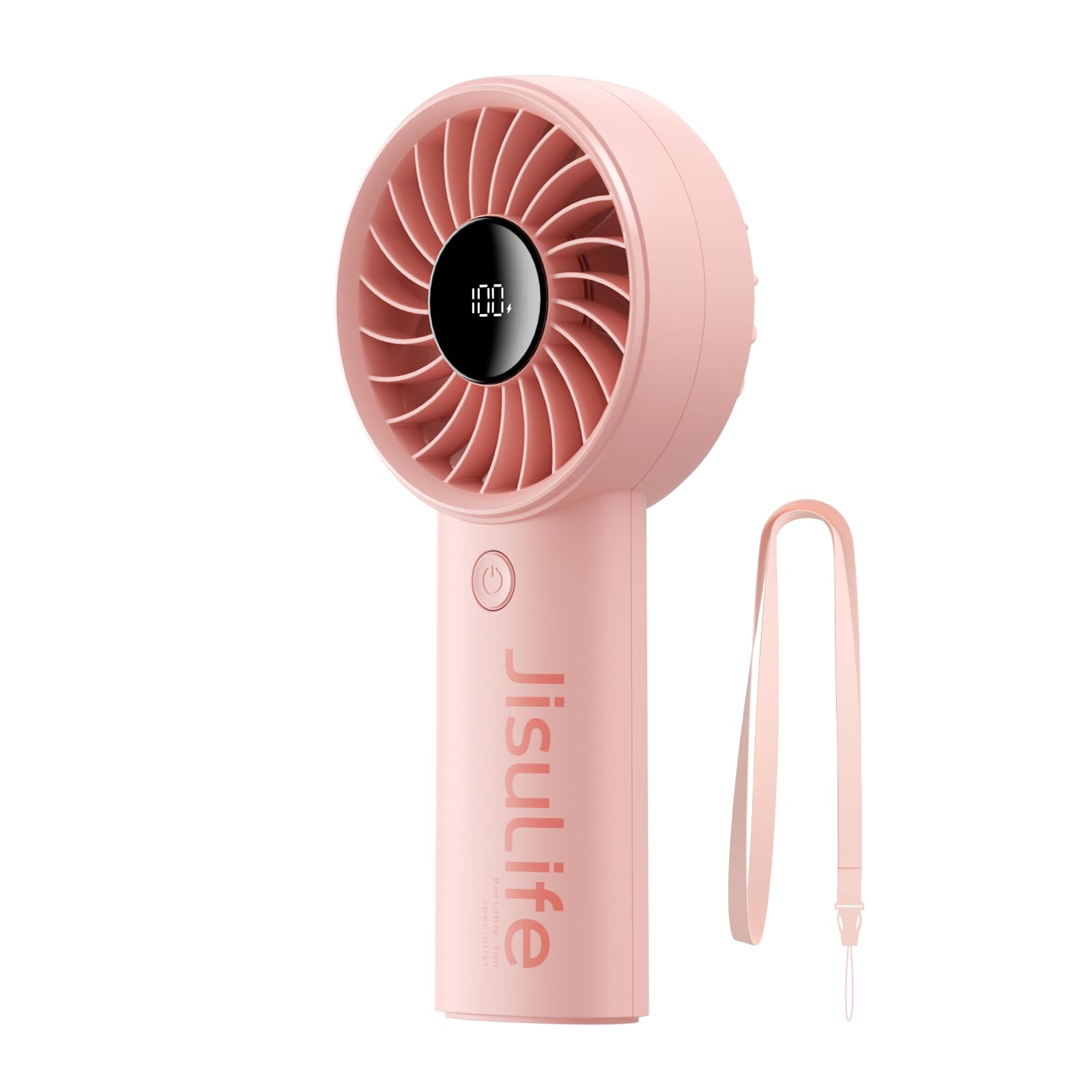 Foto 1 | Ventilador Portátil De Mano Jisulife Life4 Con Batería De 5000 Mah - Rosa - Venta Internacional.