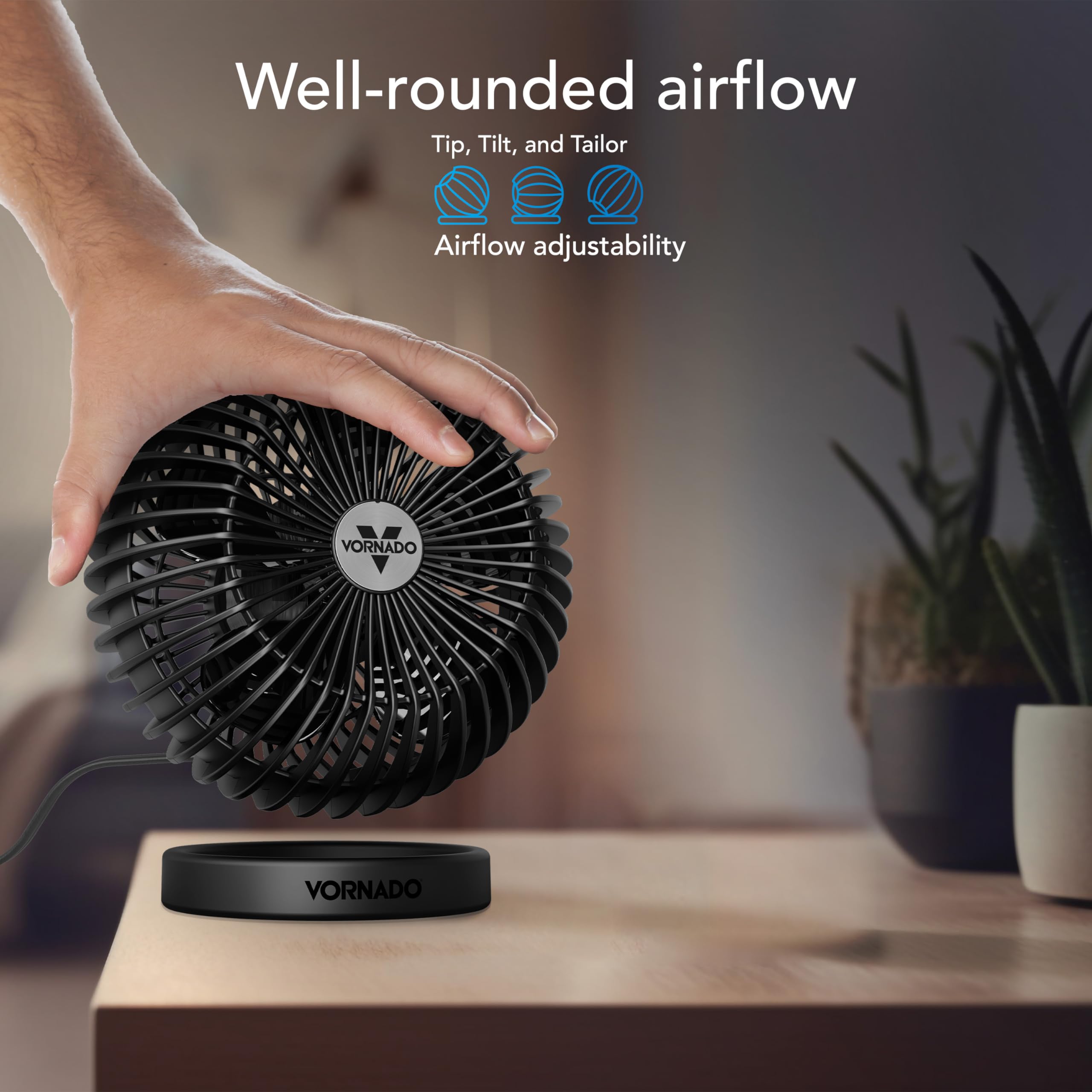 Foto 4 pulgar | Ventilador Ajustable Personal Vornado Sphere De 2 Velocidades Negro - Venta Internacional.