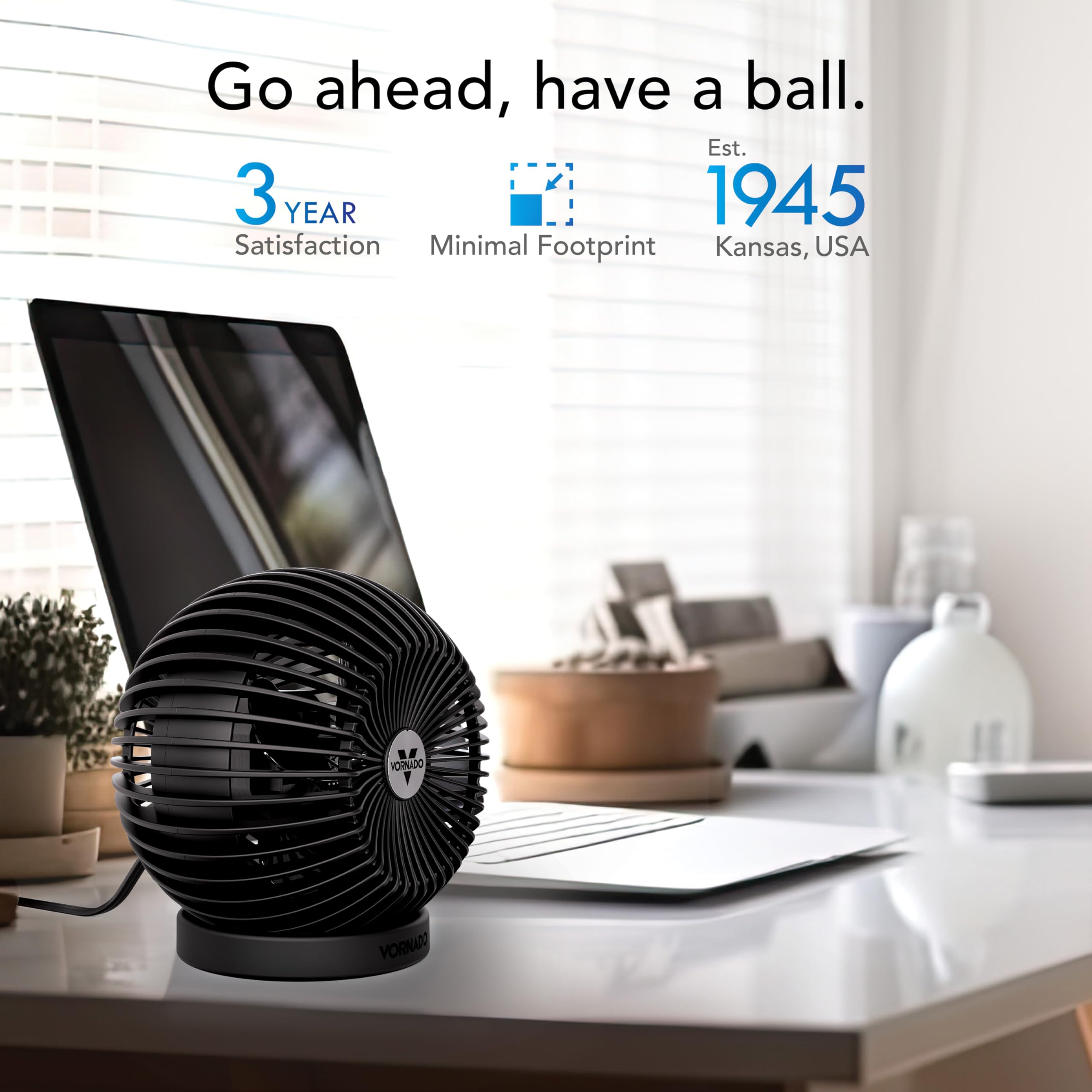 Foto 7 pulgar | Ventilador Ajustable Personal Vornado Sphere De 2 Velocidades Negro - Venta Internacional.