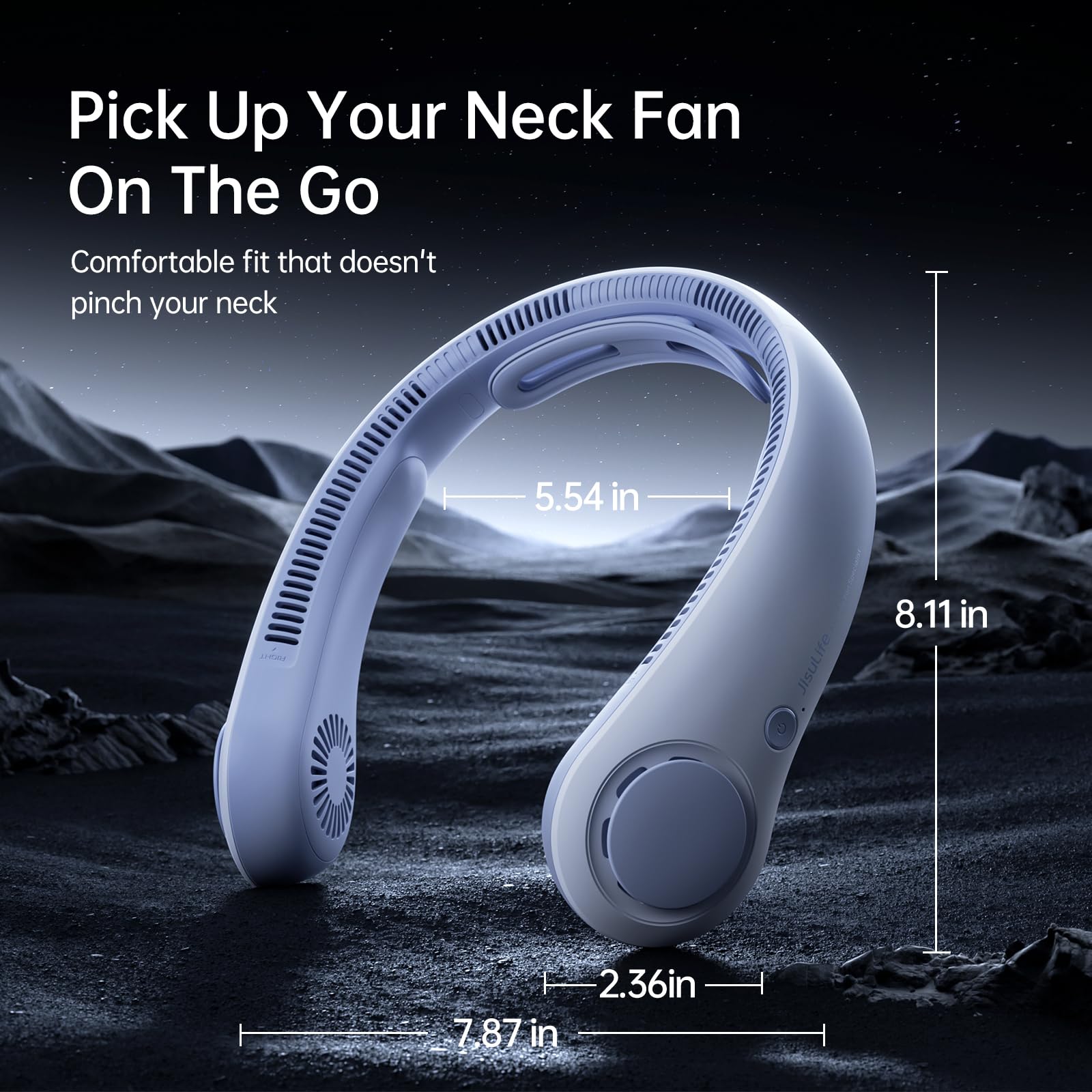 Foto 5 | Ventilador De Cuello Portátil Jisulife Mejorado Sunny Blue 3900 Mah - Venta Internacional.