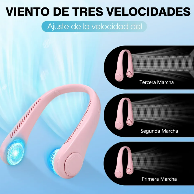 Foto 5 pulgar | Xtellar Ventilador Portátil Sin Aspas De Cuello  Recargable Y Ajustable  Ideal Para Actividades Al Aire Libre