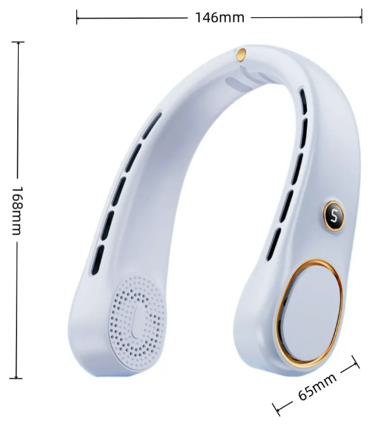 Foto 5 pulgar | Xtellar Ventilador De Cuello Portátil Recargable Usb  5 Velocidades  Ligero Y Sin Aspas