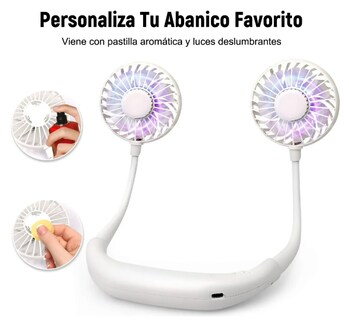 Foto 3 | Xtellar Ventilador De Cuello Deportivo Portátil Y Silencioso Con Batería Recargable De 3300mah Y Ajuste De Flujo D