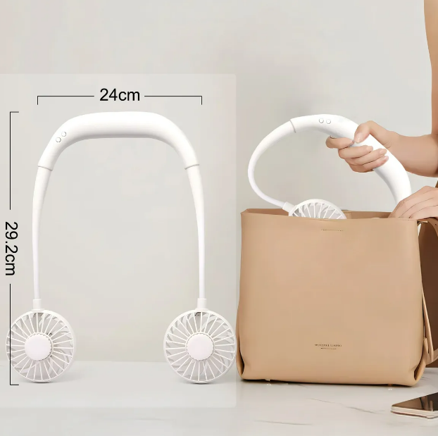 Foto 5 pulgar | Xtellar Ventilador De Cuello Deportivo  Portátil Y Silencioso  Con Batería Recargable De 3300mah Y Ajuste De Flujo D