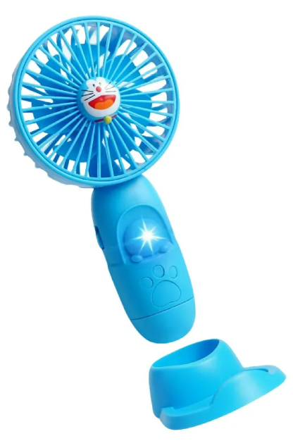 Foto 2 pulgar | Ventilador Portátil Xtellar Con Luz Y Diseño Doraemo  Recargable Y Ajustable