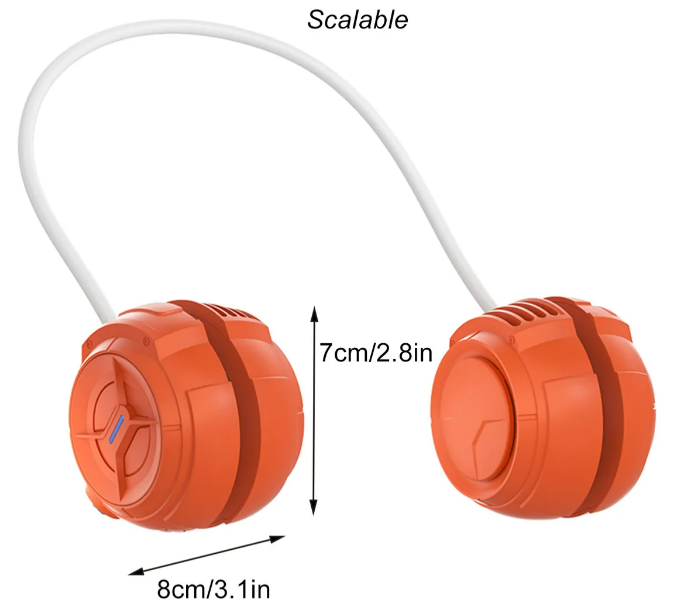 Foto 3 pulgar | Ventilador Portátil De Cuello Xtellar 360° Recargable  Ajustable Y Con Potente Viento