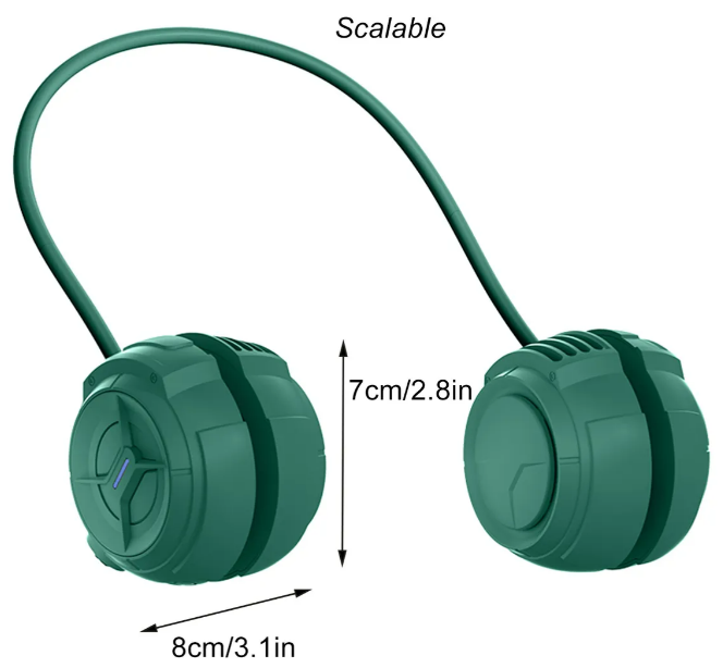 Foto 3 pulgar | Ventilador Portátil De Cuello Xtellar 360° Recargable  Ajustable Y Con Potente Viento
