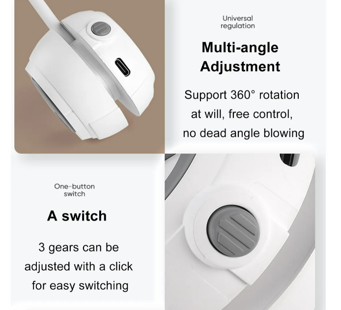 Foto 4 pulgar | Ventilador Portátil De Cuello Xtellar 360° Recargable  Ajustable Y Con Potente Viento