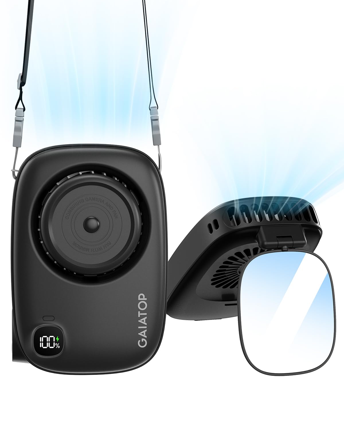 Foto 2 pulgar | Ventilador De Cuello Gaiatop Mini Led Recargable De 3 Velocidades Con Rotación De 360°  Negro - Venta Internacional.