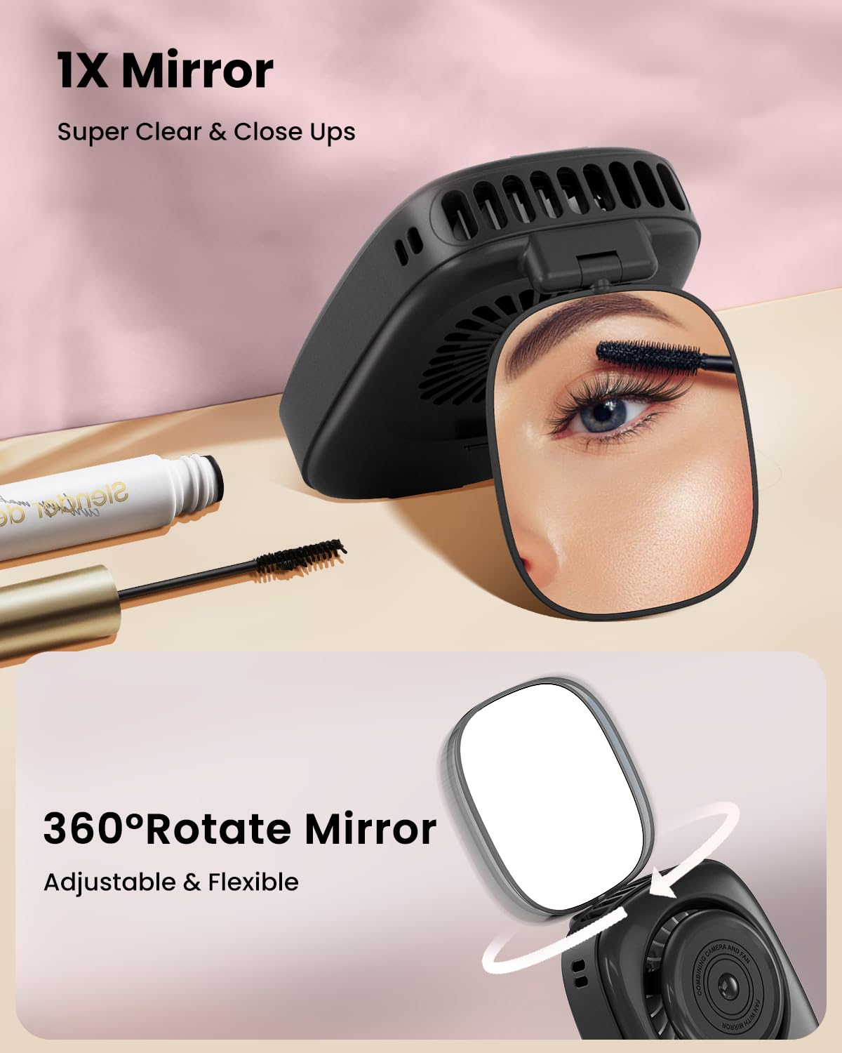 Foto 4 pulgar | Ventilador De Cuello Gaiatop Mini Led Recargable De 3 Velocidades Con Rotación De 360°  Negro - Venta Internacional.