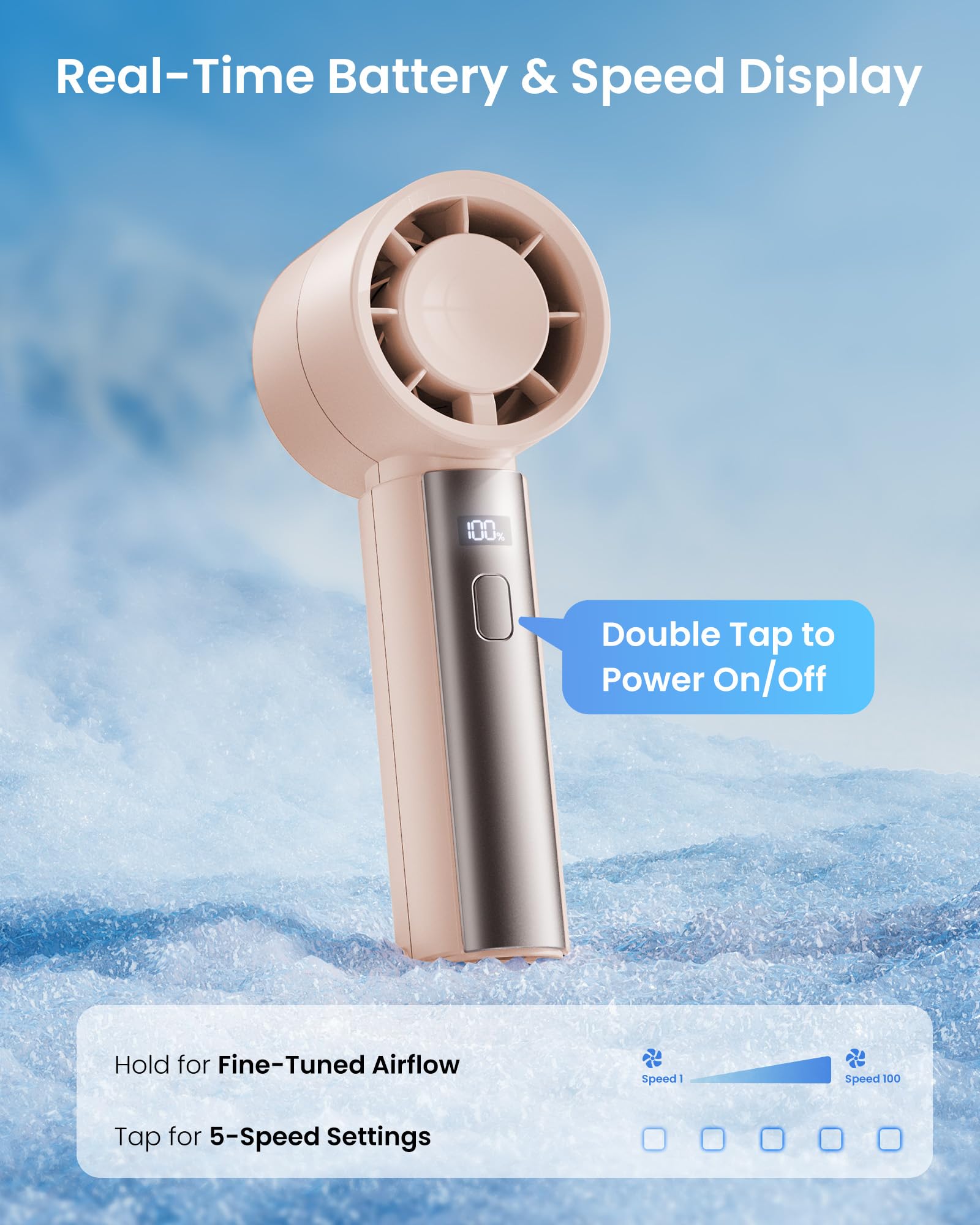 Foto 5 | Ventilador Personal Portátil Gaiatop  Pequeño  De Alta Velocidad  Rosa  4000 Mah - Venta Internacional.
