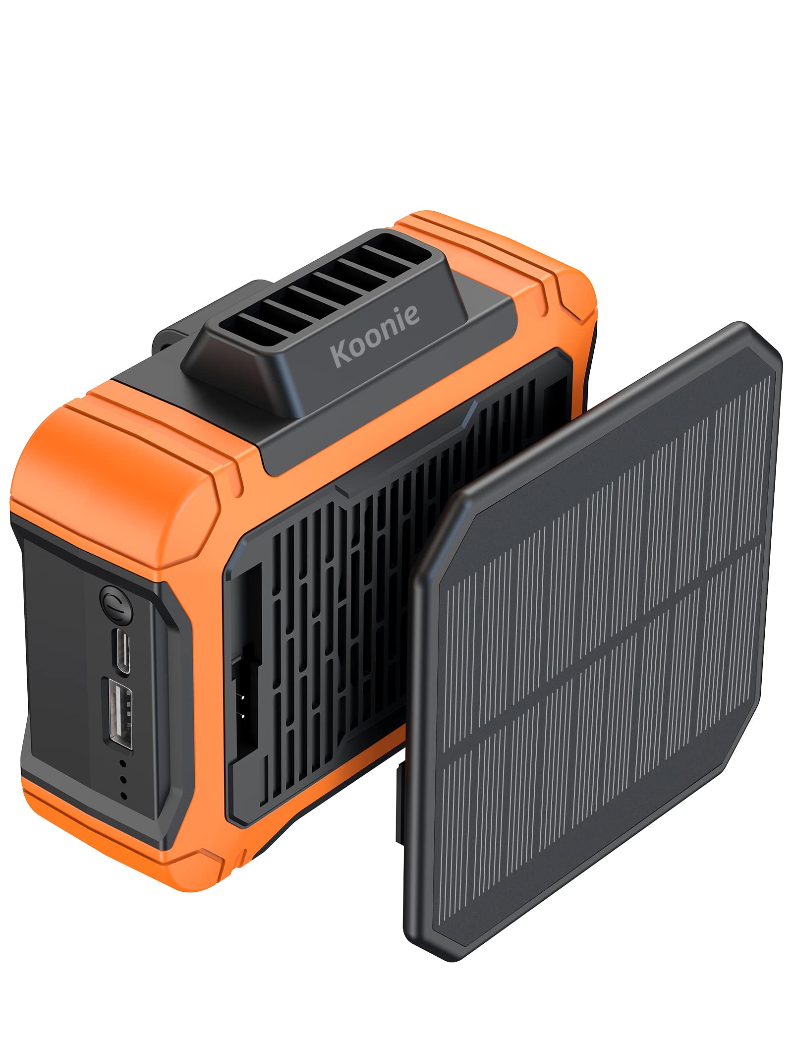 Foto 1 | Ventilador Con Clip De Cintura Koonie De 10000 Mah Con Panel Solar Que Funciona Durante 30 Horas - Venta Internacional.