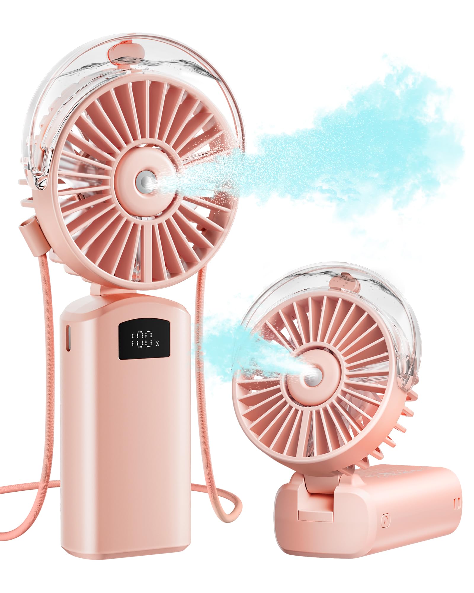 Foto 2 pulgar | Ventilador Nebulizador Portátil Gaiatop De Mano Plegable 180°  Color Rosa - Venta Internacional.