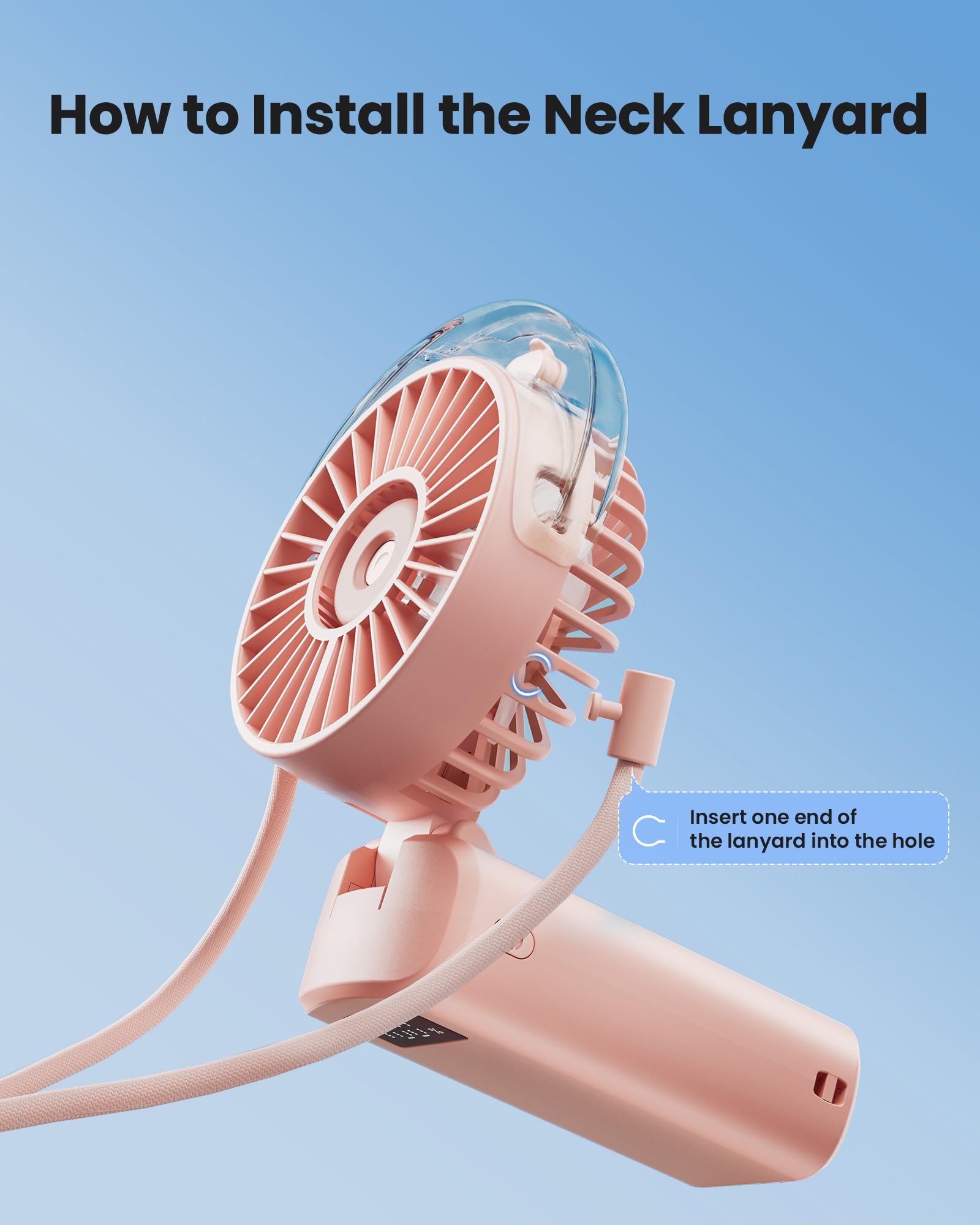 Foto 8 pulgar | Ventilador Nebulizador Portátil Gaiatop De Mano Plegable 180°  Color Rosa - Venta Internacional.