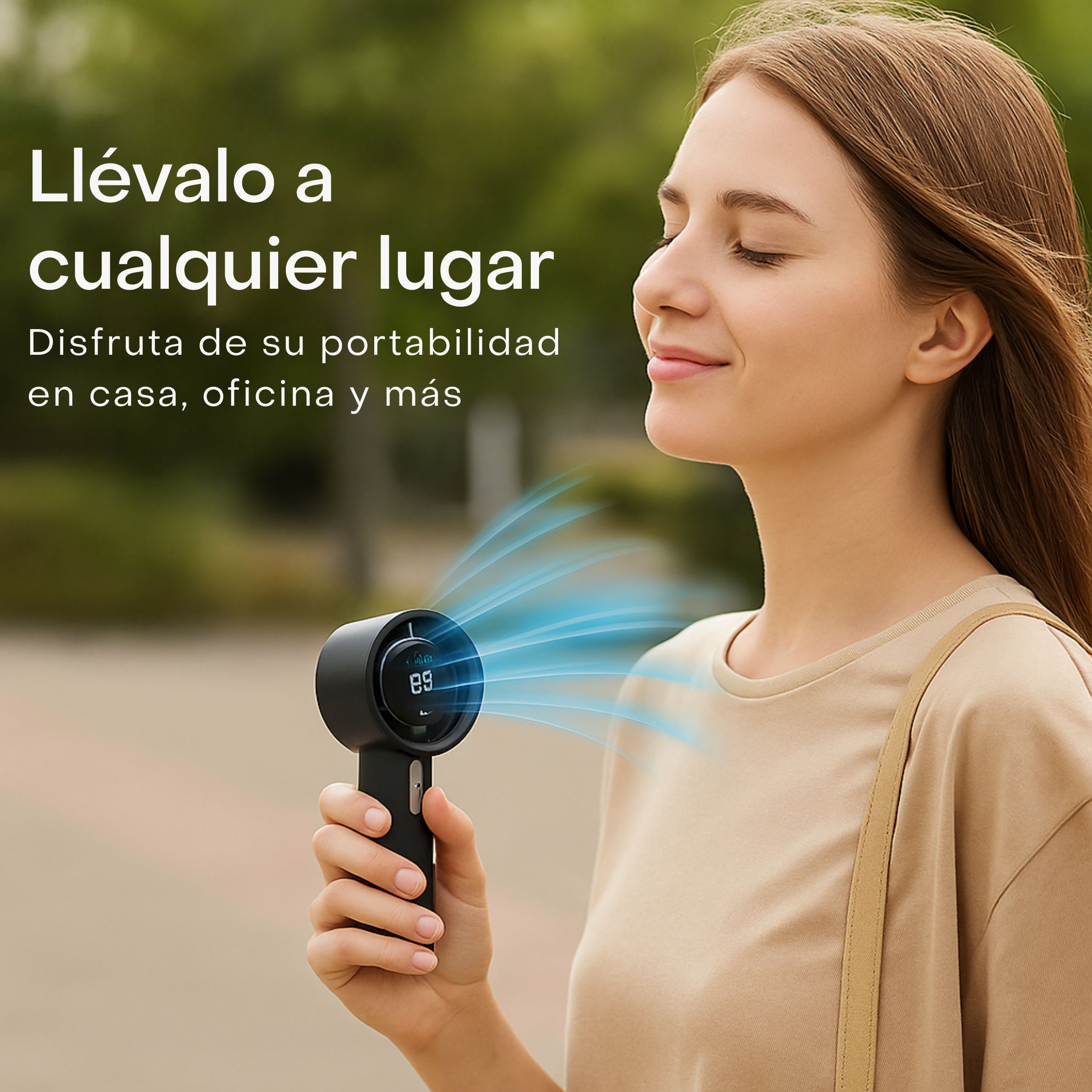 Foto 6 pulgar | Ventilador Portátil Silencioso 25dB 5 Velocidades Recargable USB-C 3000mAh