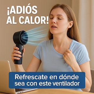 Foto 8 | 2 Ventiladores Portátiles Recargables 5 Velocidades Ultra Silenciosos 3000mah Usb-c – Compactos Y Ligeros