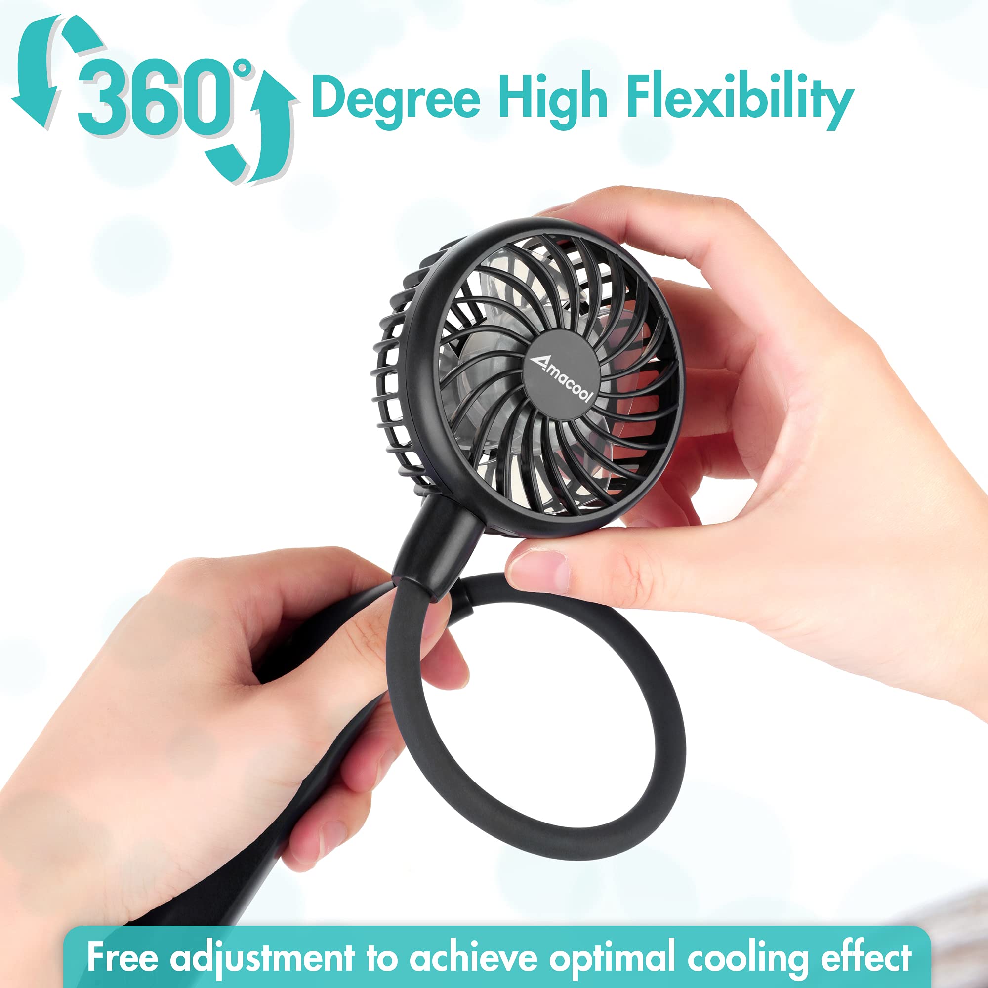 Foto 3 pulgar | Ventilador De Cuello Amacool  Banda Para El Cuello  Funciona Con Pilas Para Sofocos - Venta Internacional.