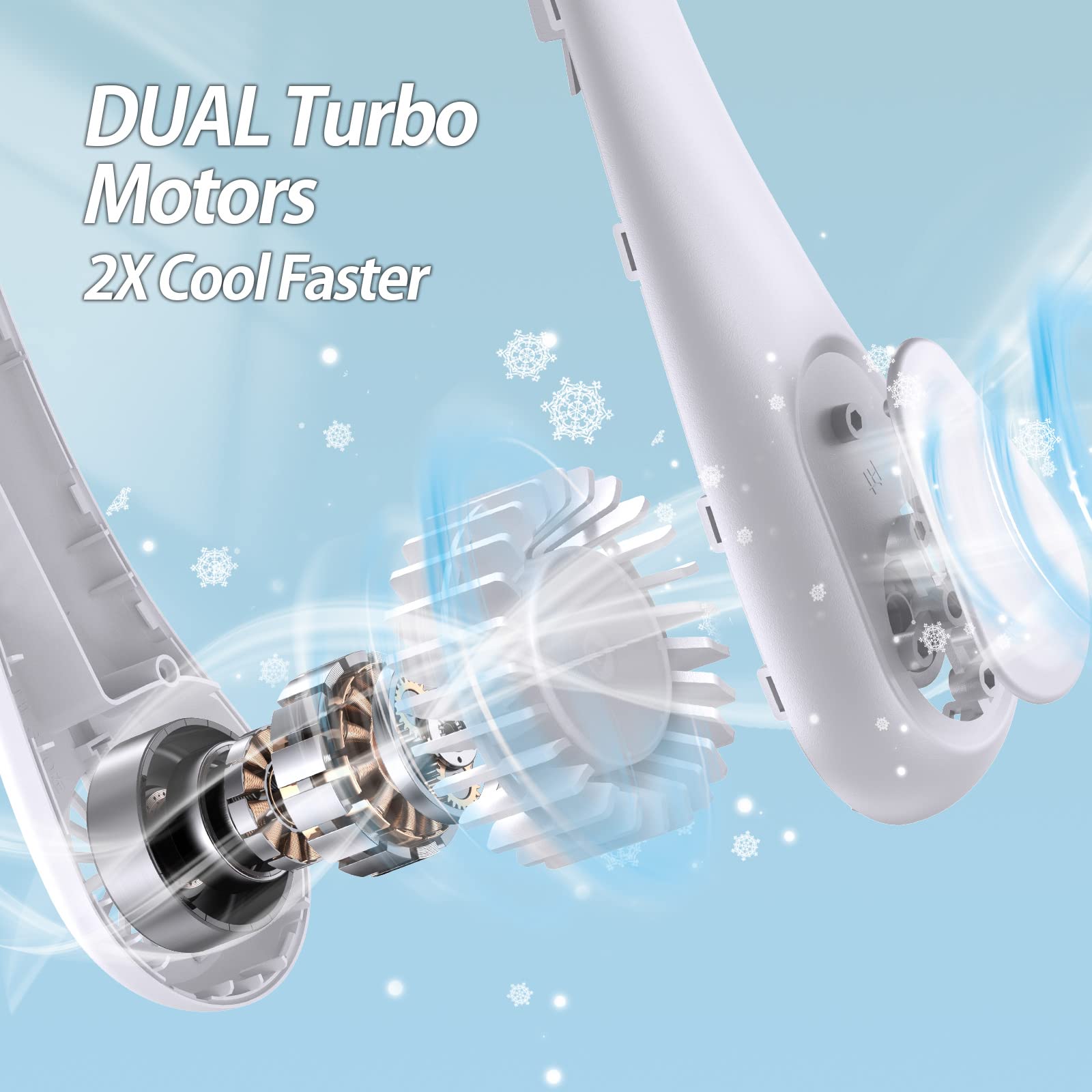 Foto 7 pulgar | Ventilador De Cuello Sin Aspas Amacool  5000 Mah  Recargable  Blanco - Venta Internacional.