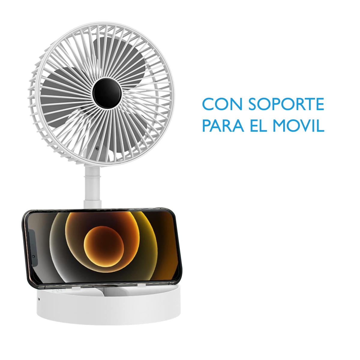 Foto 6 pulgar | Ventilador De Escritorio Dosyu Negro Plegable Recargable
