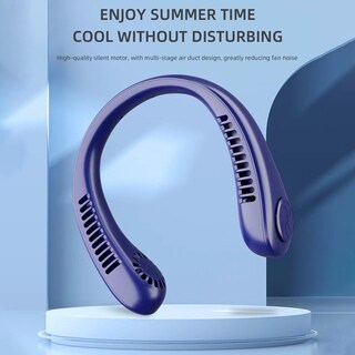Foto 2 | Ventilador Portátil Morado para Cuello-Venta Internacional