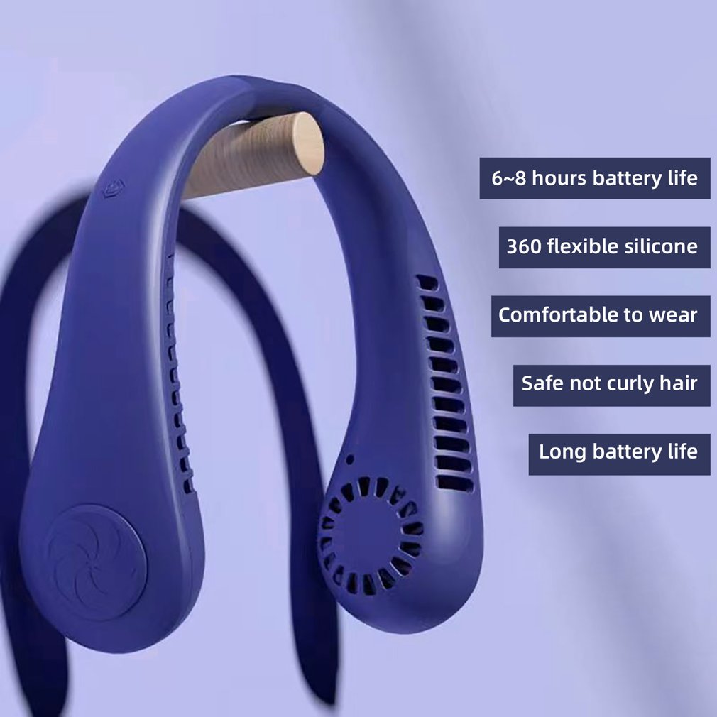 Foto 4 pulgar | Ventilador Portátil Morado para Cuello-Venta Internacional