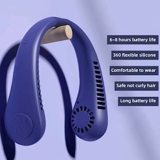Foto 3 | Ventilador Portátil Morado para Cuello-Venta Internacional