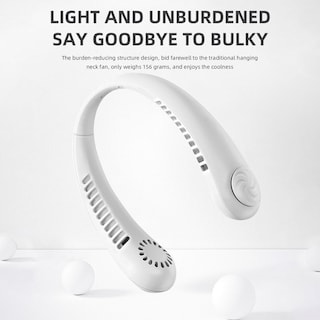 Foto 2 | Ventilador Portátil Blanco para Cuello-Venta Internacional