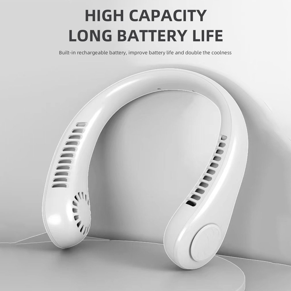 Foto 4 pulgar | Ventilador Portátil Blanco para Cuello-Venta Internacional