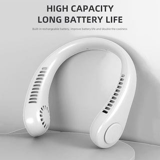 Foto 3 | Ventilador Portátil Blanco para Cuello-Venta Internacional